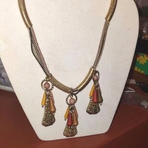 Victorian Style Beads Dangle Drop Corded Necklace (Choice)